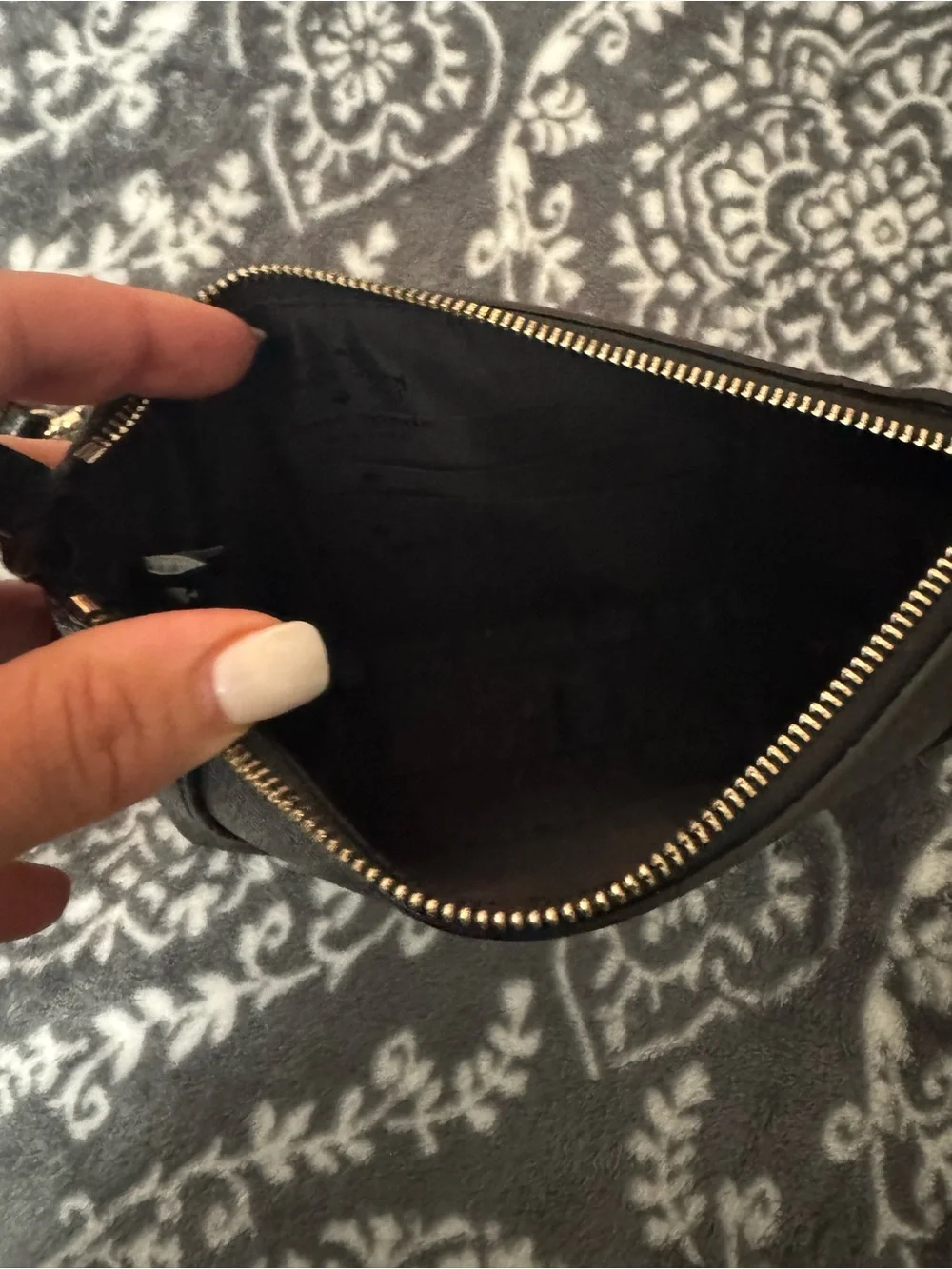 kate spade Black Leather Crossbody Bag with Gold Logo